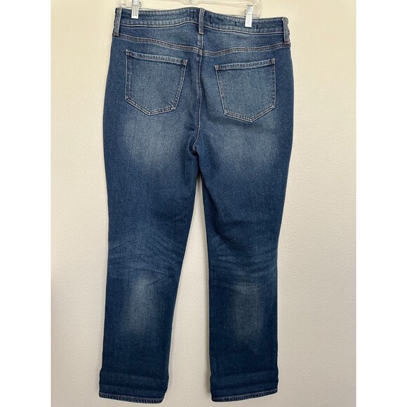 NYDJ Relaxed Straight Leg Jeans Medium Wash Blue Stretch Comfort Women's Size 8 - Picture 7 of 11